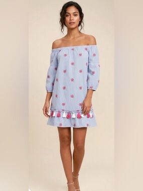 Very J . Blue Floral Blouse